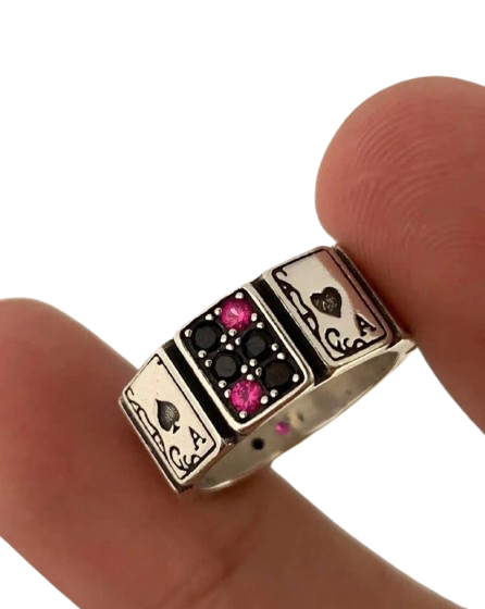 Side By Side Poker Ring With Adjustable Opening