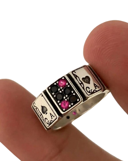 Side By Side Poker Ring With Adjustable Opening