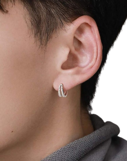 Elegant Circle Men’s Earrings