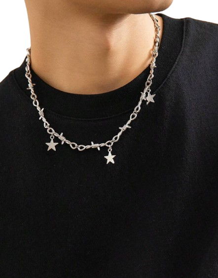 Star Pendant Twist Chain Necklace