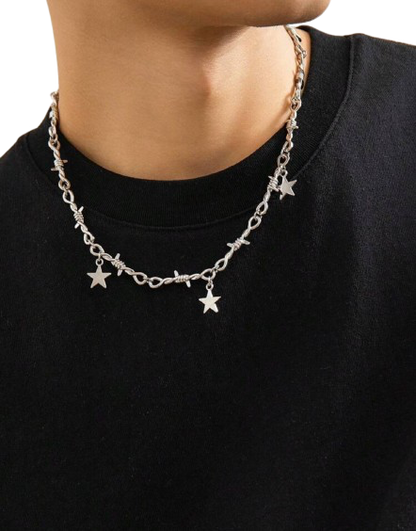 Star Pendant Twist Chain Necklace